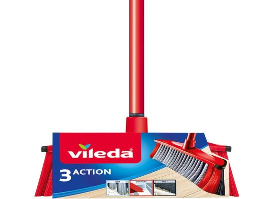 Vileda 3 Action Broom with Stick